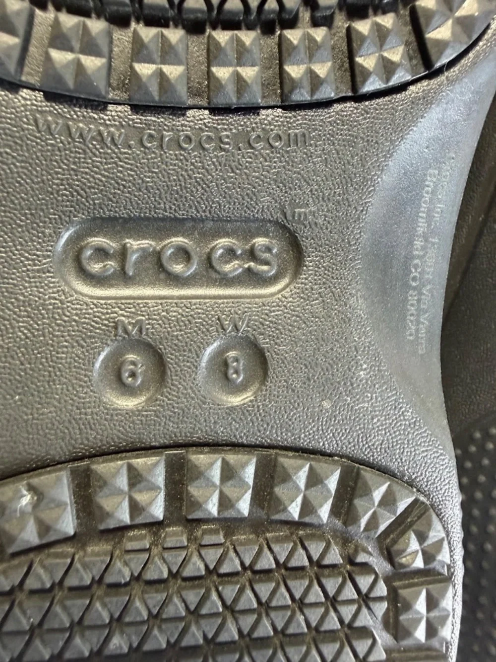 Crocs On The Clock Work Slip On Clogs Black Men 6 Women 8 Slip Resistant NWOT